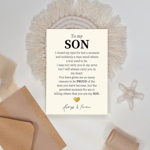 Heartfelt Birthday Card for Son - Model BK-029 with Envelope & Stickers