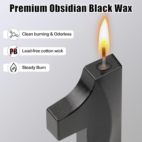 Black Number 18 Birthday Candle 4.7-Inch Glossy Cake Topper