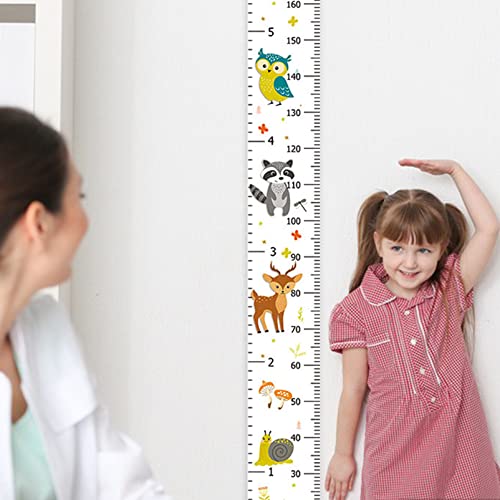 Animal Style Kids Height Chart - Canvas Growth Ruler for Nursery Wall Decor