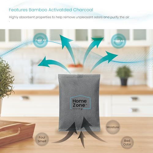 Bamboo Activated Charcoal Air Purifying Bag Set of 4