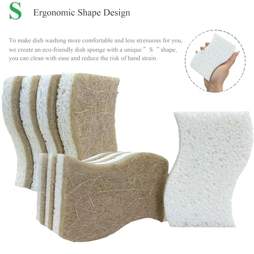 UCCO Eco-Friendly Biodegradable Kitchen Sponges – 12 Pack