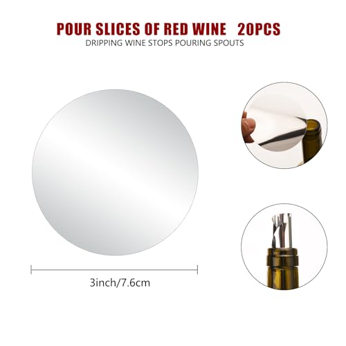 Silver Wine Pourer Discs - Drip-Free Reusable Pouring Spouts