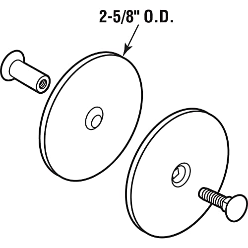 Prime-Line Stainless Steel Door Hole Cover Plate - 2-5/8 in. (Single Pack)