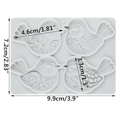 Birds Fondant Silicone Molds for Cake Decoration - 1 Piece