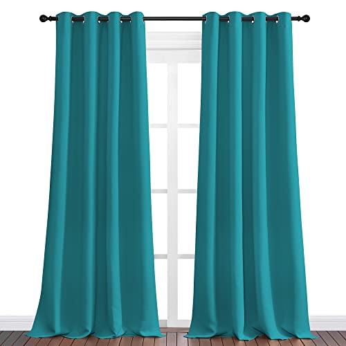 NICETOWN Blackout Curtains - 2 Panels, 55x90 inches, Peacock Teal
