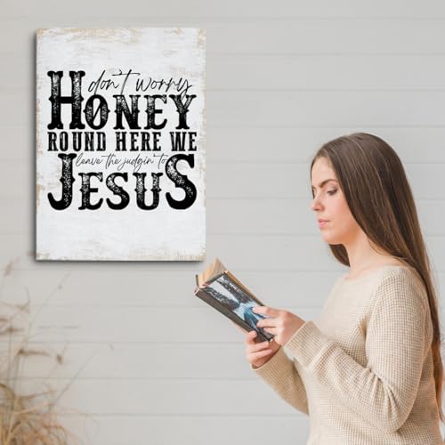 Religious Wall Art Canvas Print - JesusJudgin Variation - 11x15 Inches