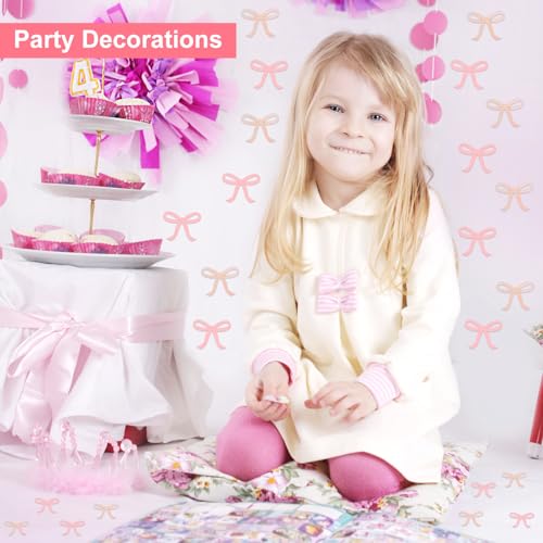 200pcs Pink Bow and Glitter Star Table Confetti for Wedding Party Decor