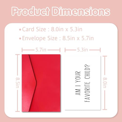 Funny Double-Sided Birthday Card for Dad & Mom - 8x5.3in