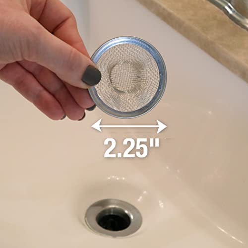 Danco 2.5-Inch Bathroom Sink Mesh Strainer - Stainless Steel (2 Pack)