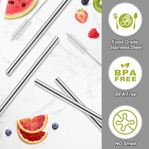 XZESH Stainless Steel Replacement Straws for Owala FreeSip 40oz (6-Pack)