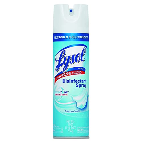 Lysol Disinfectant Spray, Crisp Linen Scent, 19 Ounce, Pack of 12