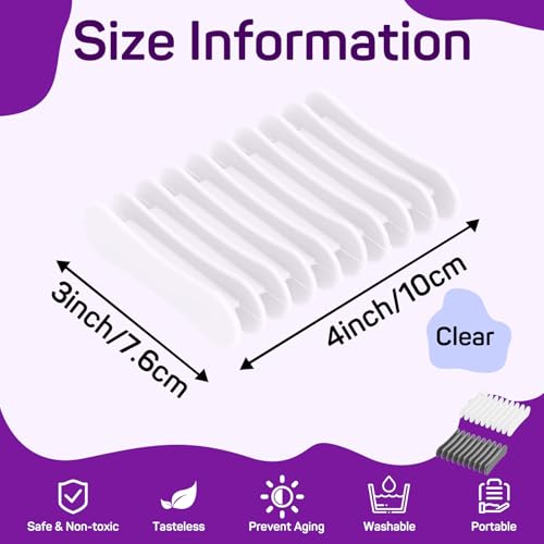 Self-Draining Silicone Soap Holder - 2 Pack Waterfall Soap Dish, Clear