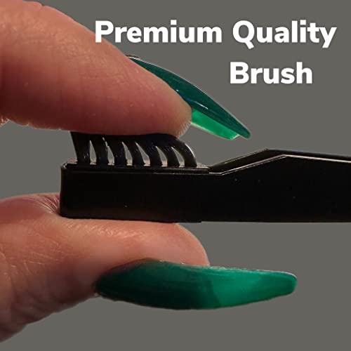 ALAZCO 2-in-1 Eyebrow Tweezer and Brush Combo Grooming Tool