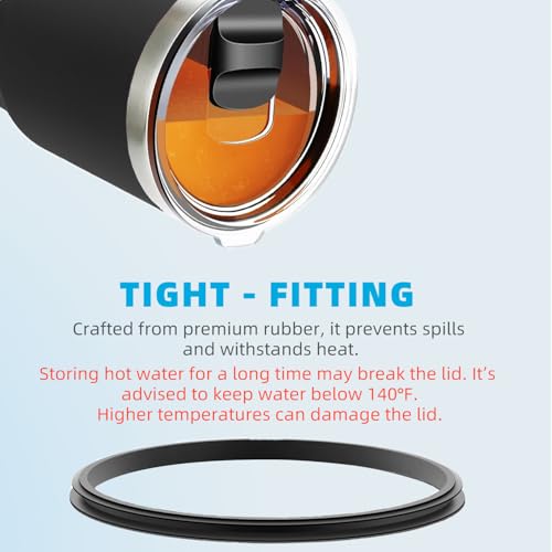 3 Pack 20 oz Tumbler Lid,Replacement Lids Compatible for YETI -BPA Free Spill Proof Cup Covers - Compatible with 10/24 oz Mug and 10 oz Lowball(Black)