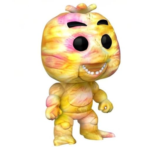POP Five Nights at Freddy's - Tie Dye Chica Funko Vinyl Figure (Bundled with Compatible Box Protector Case), Multicolor, 3.75 inches