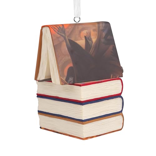 Hallmark Harry Potter Christmas Ornament - Stacked Books with Wand