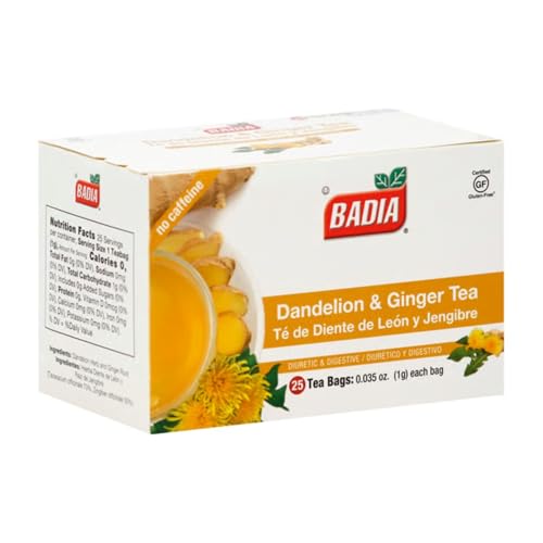 Badia Dandelion & Ginger Tea – Herbal Detox for Digestion