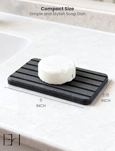 Natural Diatomite Soap Tray - Fast Drying Stone Dish for Sink