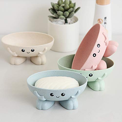 Cute Pink Soap Dish - Eco-Friendly Holder with Drain Design