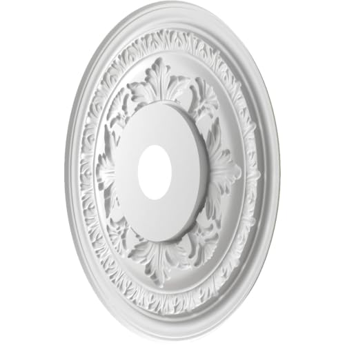 Ekena Millwork 22" PVC Ceiling Medallion in Bright Chrome