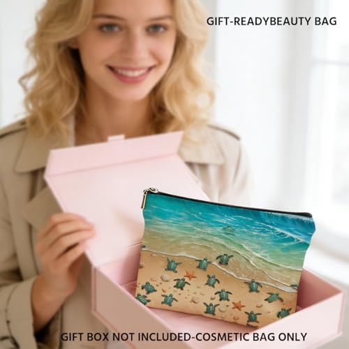 Sea Turtle Waterproof Makeup Bag & Travel Toiletry Zipper Pouch