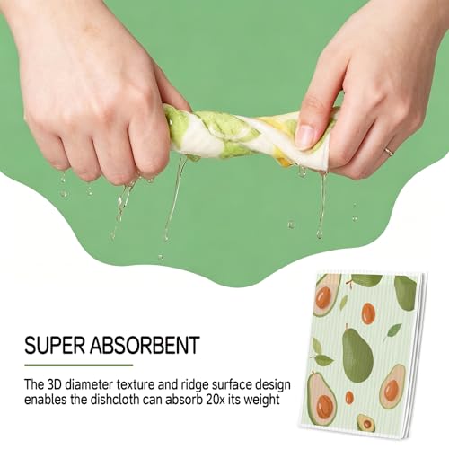 Aitoper Swedish Dishcloths - 6 Pack, Super Absorbent & Washable