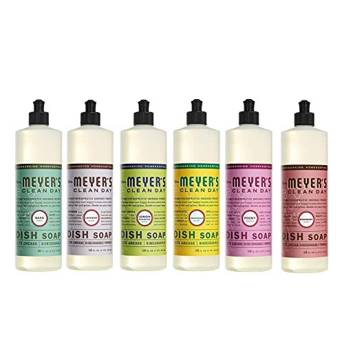 Mrs. Meyer's Liquid Dish Soap Variety Pack, 16 Fl Oz (Pack of 6)