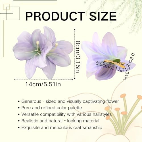 Artificial Tropical Plumeria Lily Flower Hair Clip for Beach Party