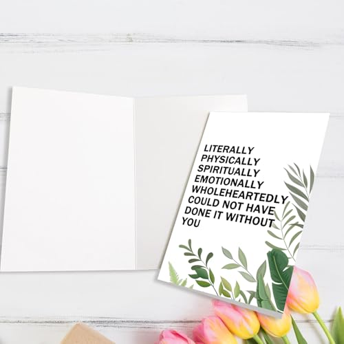 Heartfelt Thank You Card for Boss, Mentor, Friend – 8x5.3in