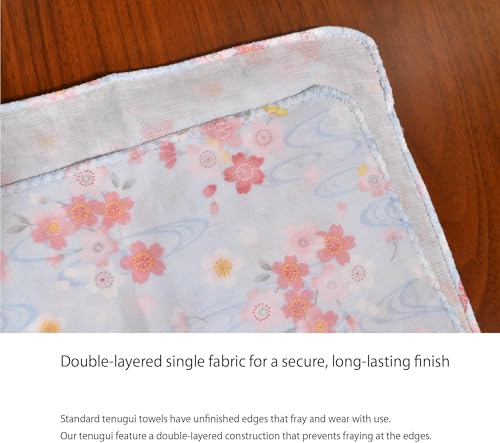 Japanese Cotton Tenugui Towel - Quick Dry, Lightweight Kitchen Towel (Cat Ball Pattern Pink)