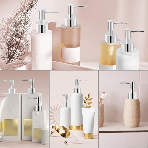 Silver Soap Dispenser Pump Replacement 2-Pack - Universal Fit