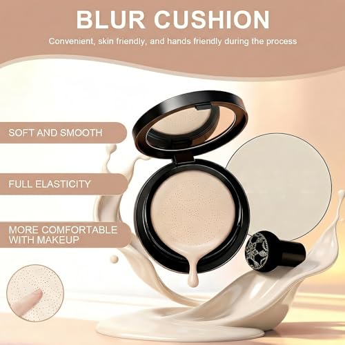 NovaCharm Ivory Cushion CC Foundation with Mushroom Sponge