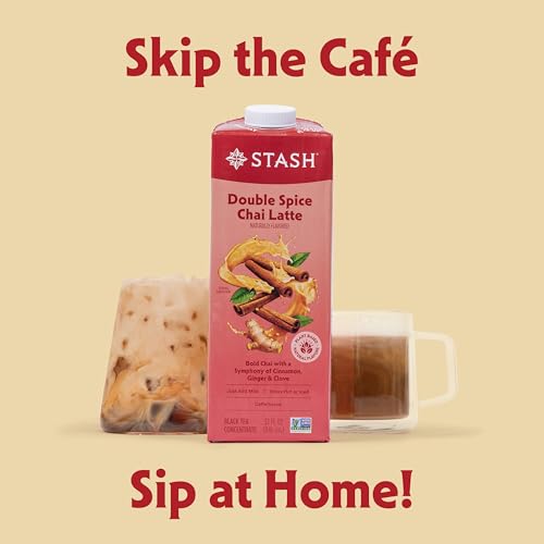 STASH Double Spice Chai Latte - Dairy Free Tea Concentrate - 32 Fl Oz
