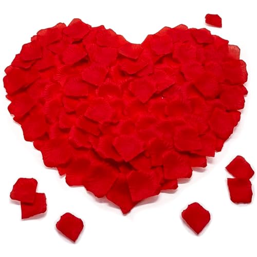 500 PCS Artificial Red Rose Petals for Romantic Wedding and Proposal Decor