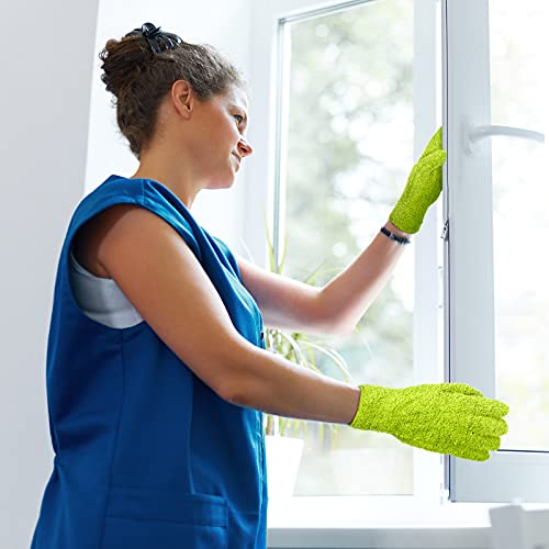 Patelai Microfiber Leaf Dusting Gloves for Indoor Plants, 3 Pairs, Medium