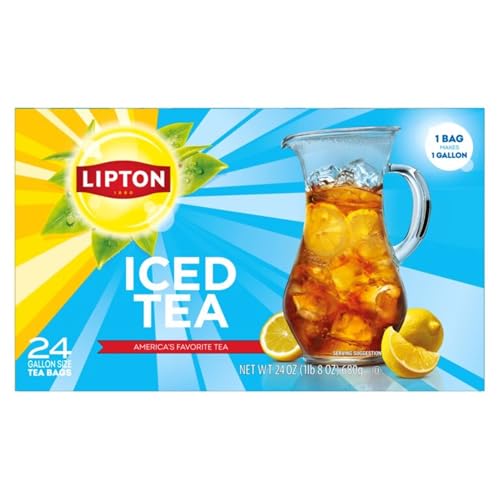 Lipton Unsweetened Iced Tea Bags - 24 Count, Zero Calories