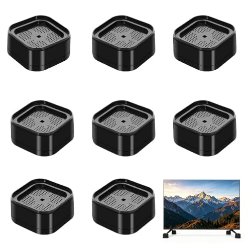 Heavy-Duty Stackable TV Stand Risers - Adjustable Non-Slip Elevation Pads