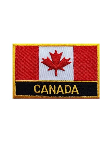 Canada Flag Patch - Iron On or Sew On Embroidered 3.15x2 inch