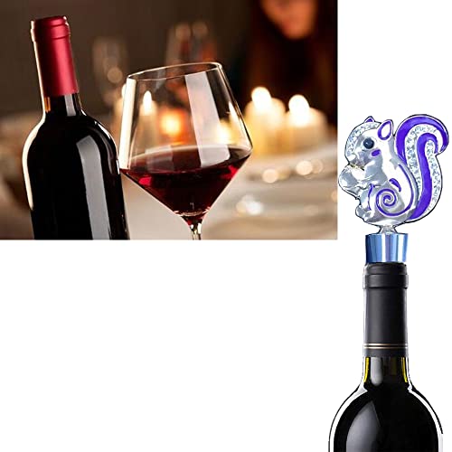 Squirrel Wine Bottle Stopper Set - Christmas Party Decor, 2 pcs