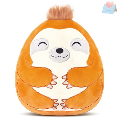 BSTAOFY 12'' Sloth Plush Stuffed Animal Cushion - Cute & Cuddly