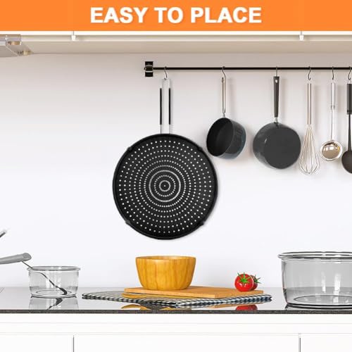 Apidgrowth Silicone Splatter Screen for Frying Pan - 13-inch Black Grease Guard