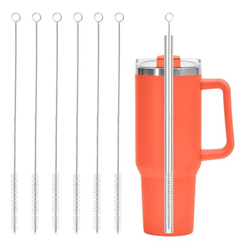 Reusable Straw Cleaner Brush Set - 6 Pack for Stanley Mugs