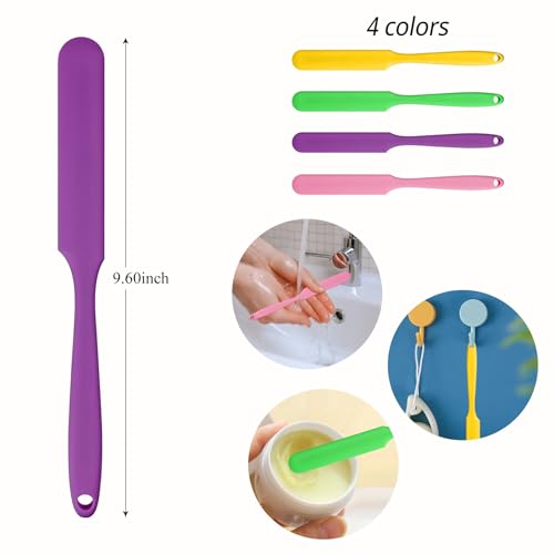 Silicone Wax Spatula Applicator 2-Piece Reusable Non-Stick Hair Removal Tool