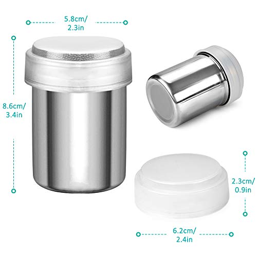 Accmor 6oz Stainless Steel Powdered Sugar & Flour Duster with Fine Mesh Sifter - 1 Pack