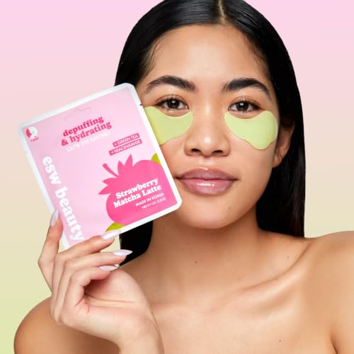 ESW Beauty Strawberry Matcha Latte Under Eye Patches with Hyaluronic Acid