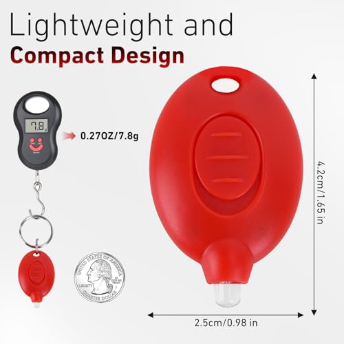 8 Pack Red LED Keychain Light, Red Light Mini Keychain Flashlights, Red Flashlight Keychain, Red Light Key Chain for Night Vision