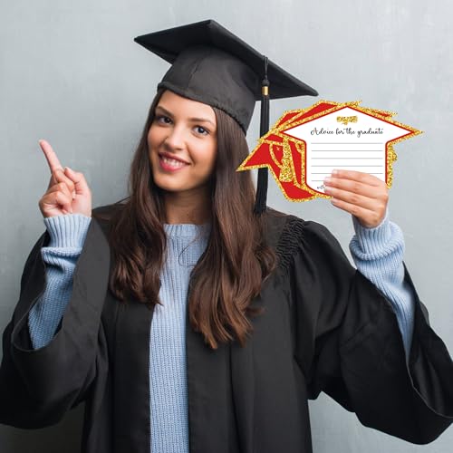 50 Red Gold Graduation Advice Cards for Class of 2026