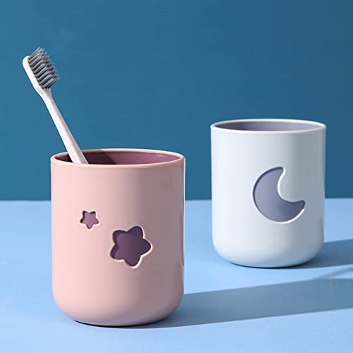 Moon & Stars Couple Toothbrush Cup Set of 2 - 13.5oz, Two-Color Design