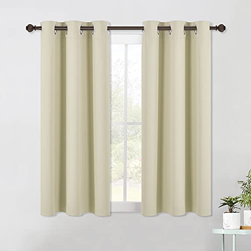 NICETOWN Beige Room Darkening Curtains - 42" x 54" Panels (2 Pack)