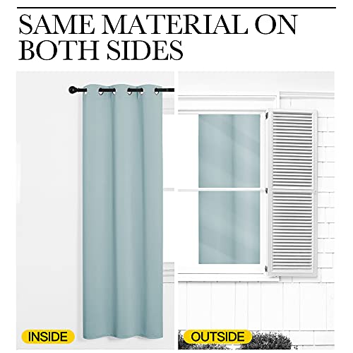 NICETOWN Aqua Green Blackout Curtains - Thermal Insulated Drapes, 70x95 inches, 2 Panels